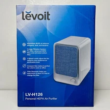 Levoit LV-H126 Table Top Air Purifier 3-Stage HEPA Filter Compact – New