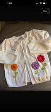 NWT VNT Gymboree Girls Size 4T Cardigan Bright White Pretty Posies 2012 New