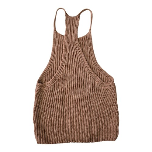 UO Cassidy Cropped Sweater Halter Tank Top Brown Women's Small - Picture 5 of 6