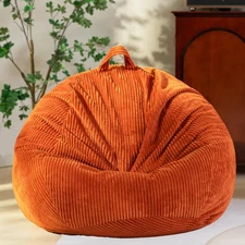 Stuffed Animal Storage Bean Bag Cover Corduroy