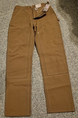 men's carhartt Firm Duck Double Front Work Dungaree 33X34