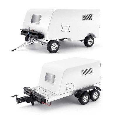 1 Set Travel Camper Trailer w/ Hitch for 1/18 TRX4M Scx24 Fcx18 ms24 RC Car