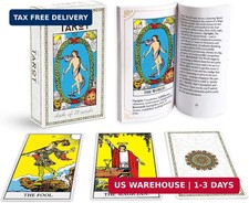 Classic Tarot Cards, 78 Card Tarot Deck with Guide Book for Beginners 350 GSM