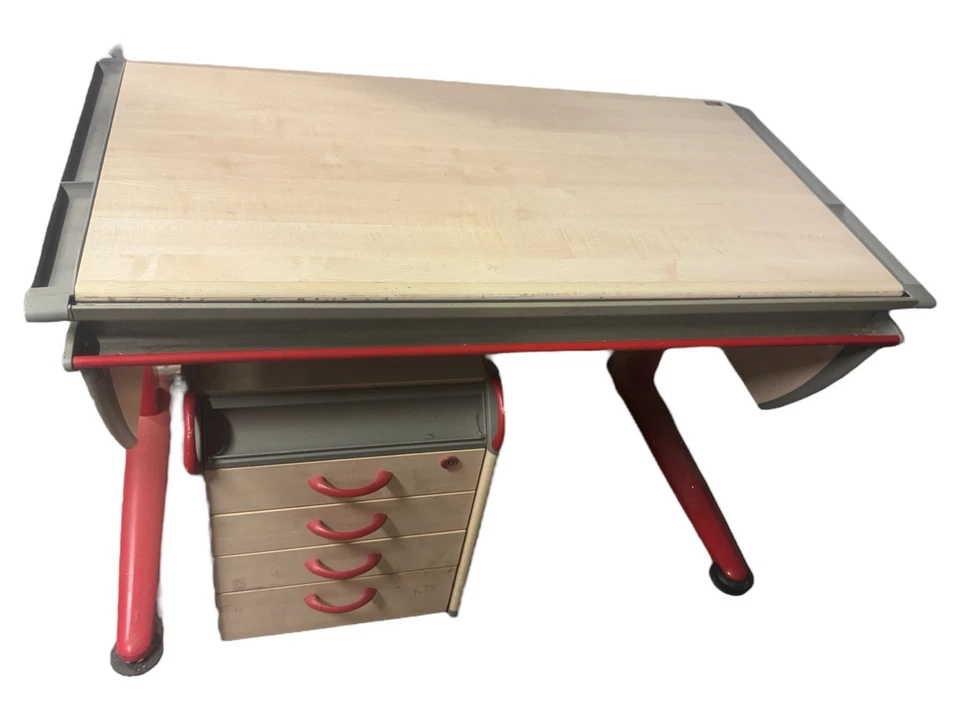 Moll Schreibtisch mit Container + Lampe + Stuhl *TOP*