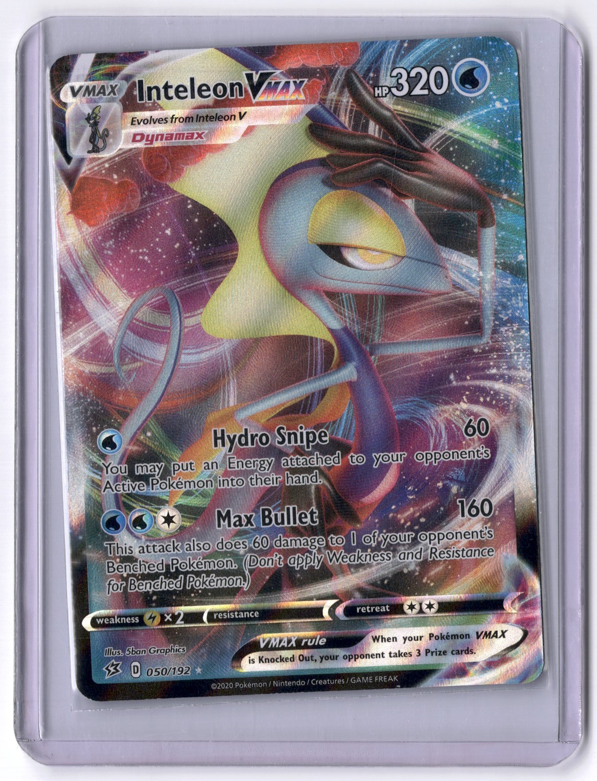 Inteleon VMAX 050/192 Ultra Rare Holo NM Pokemon SWSH02: Rebel Clash