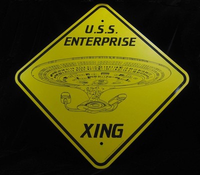 Vintage Star Trek: The Next Generation USS Enterprise NCC-1701-D Crossing Sign