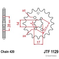 Ritzel Teilung 420 ZäHne 13 Ritzel Vorne JTF1129.13