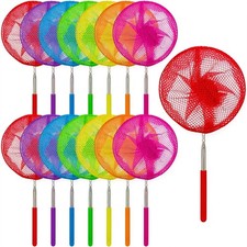 7 Pieces Colorful Telescopic Fishing Butterfly Net Catching Insects Bugs Nets