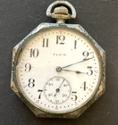 Antique 1913 Elgin Grade 303 Pocket Watch Parts/Repair Case 12s 7j USA