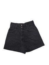 Vintage Express EXP High Rise Black Wash Denim Jean Shorts Size 13 90s