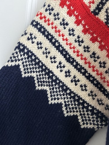 VTG Norse Knits Fair Isle Sweater Norway Made Hand Knit Mens L Wool Ski 1960’s, $89.99 - Photo 6