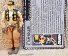 Complete Really Nice Vintage 1987 GI Joe Steam Roller v1 Mobile Command Filecard