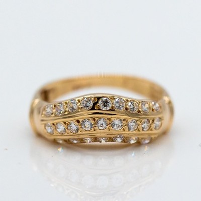 Ring Wempe 750/18c rose gold diamonds approx. 0.10ct G/VS2 size 54