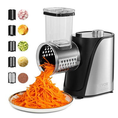 VEVOR Electric Cheese Grater Salad Maker 250W Salad Shooter Vegetable Slicer