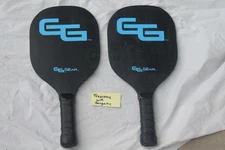 Go Time Gear - Pickleball Paddles Black Blue GG Gear Wood Wooden Set 2 Pair USED