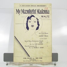 My Moonlight Madonna Sheet Music Waltz Fibich Banjo Carl Fischer 1933