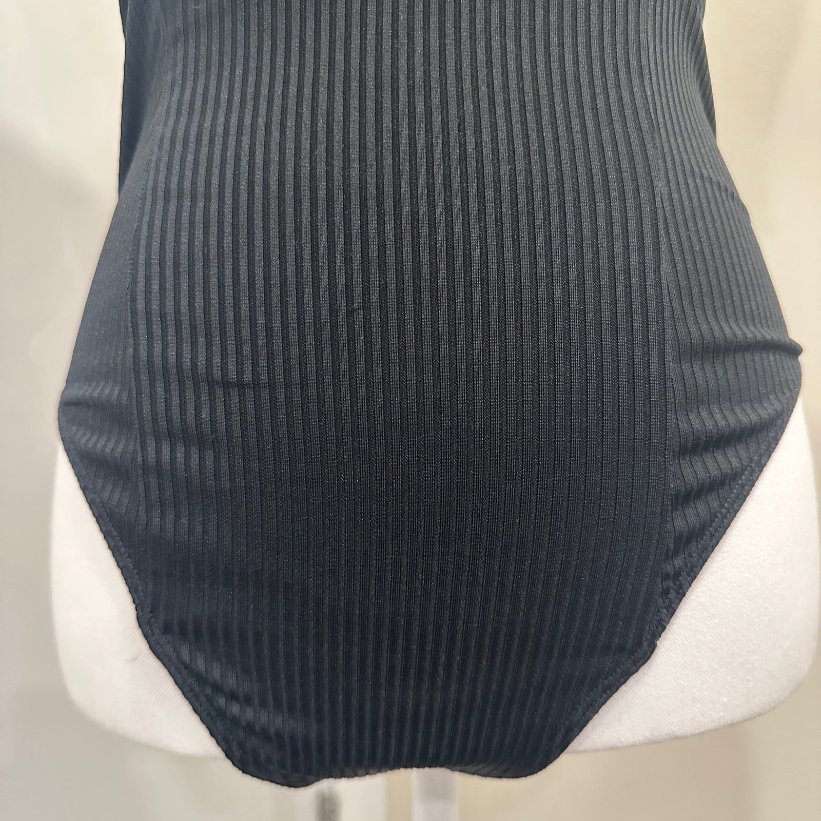 Capulet Black Ribbed Square Neck Bustier Sleevele… - image 5