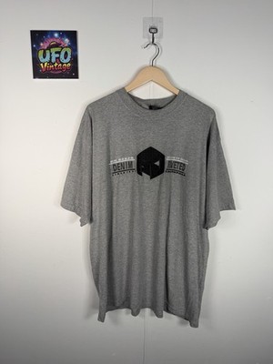 Southpole Vintage Logo T-Shirt Made in USA Herren XL grau bestickt Hip Hop