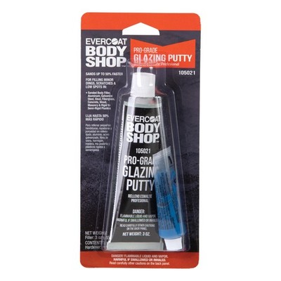 Evercoat Body Shop 105021 Pro-Grade Glazing Putty, Stain 3 Fl Oz., Clear