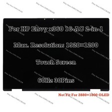 16" FHD For HP Envy x360 16-AC 2-in-1 60Hz LCD Assembly Touch Screen EDP 30Pins