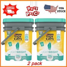 2 pack Purina Tidy Cats Free and Clean LightWeight Cat Litter, Unscented, 17 lb
