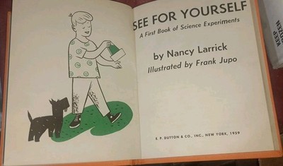 Vintage Childrens Book '' See for Yourself: A First Book of Science Experiments.''