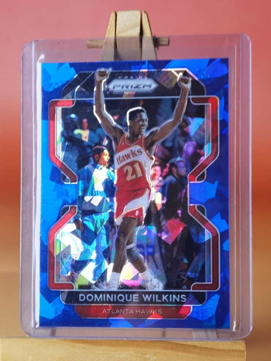 2021-22 Panini Prizm Dominique Wilkins Blue Ice Prizm /125 Atlanta Hawks