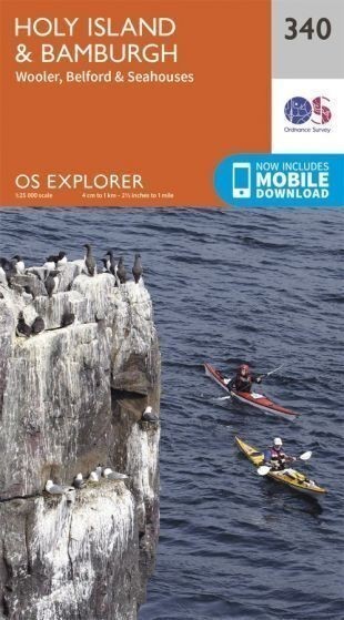 Holy Island and Bamburgh Explorer Map 340 Ordnance Survey
