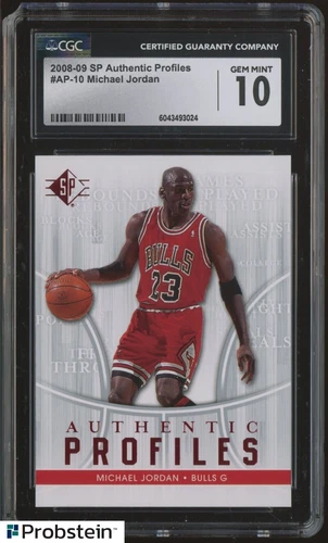 2008-09 SP Authentic Profiles #AP10 Michael Jordan Chicago Bulls HOF CGC 10