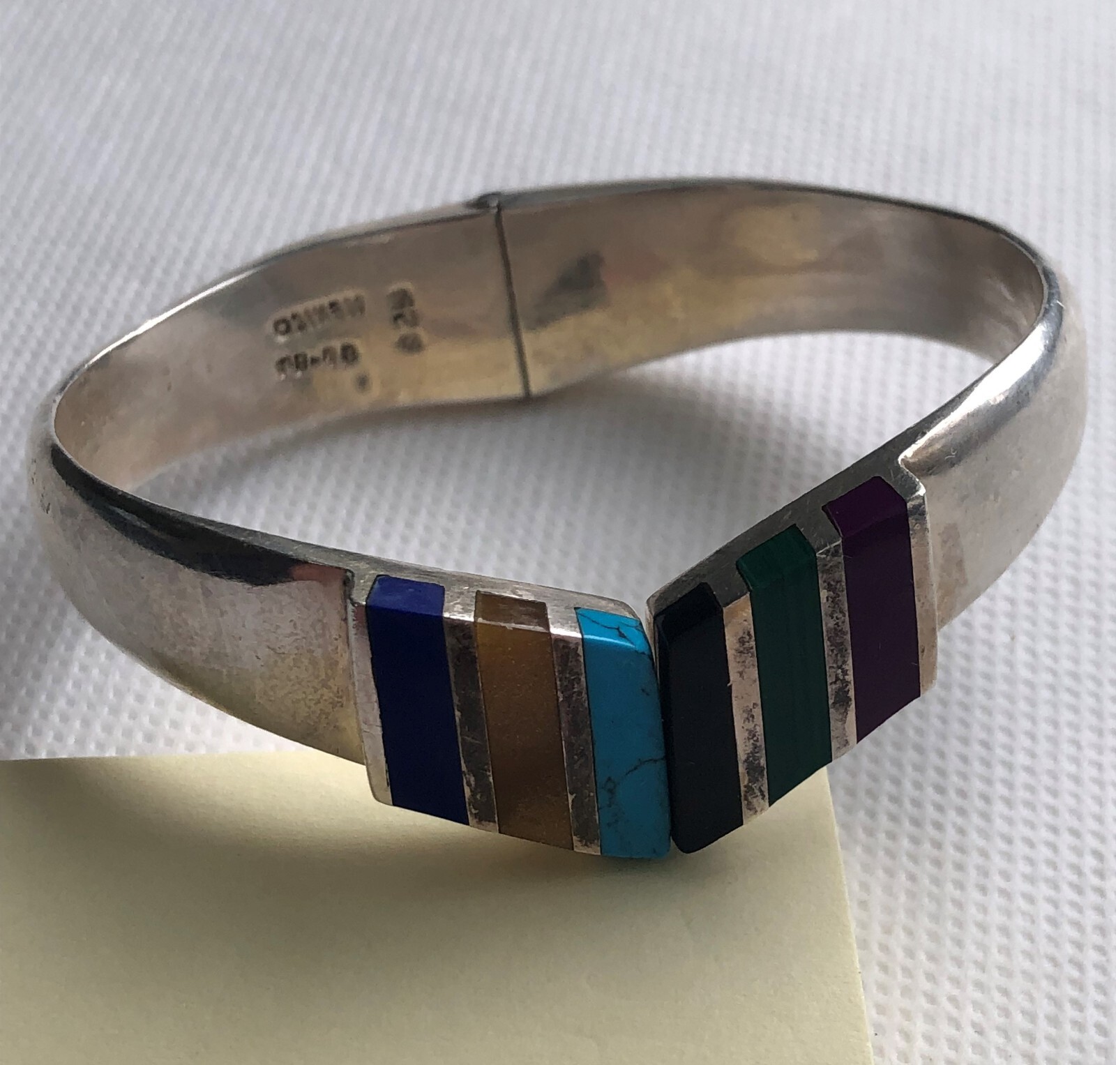 Solid 64.7G Mexico 925 Sterling Silver Turquoise … - image 3