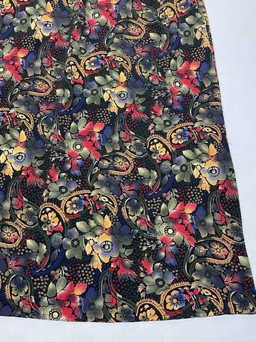 VTG Paisley Floral Midi Skirt Size 12 P 90s Y2K Boho Hippie Cottagecore Retro - Picture 4 of 16