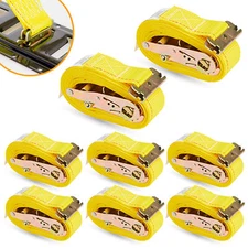KODIAK 8 Pack 2"x16' E Track Ratchet Straps, Ebclosed Trailer Tie Down, 4400lb