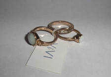 VIVI GOLDTONE CRYSTAL RING SET TRIO IN SIZE 8 #93558 MRP $32 NEW NWT