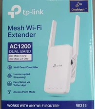 **Factory sealed -  TP-Link AC1200 RE315 Wi-Fi OneMesh Extender 1.2Gbp Dual Band