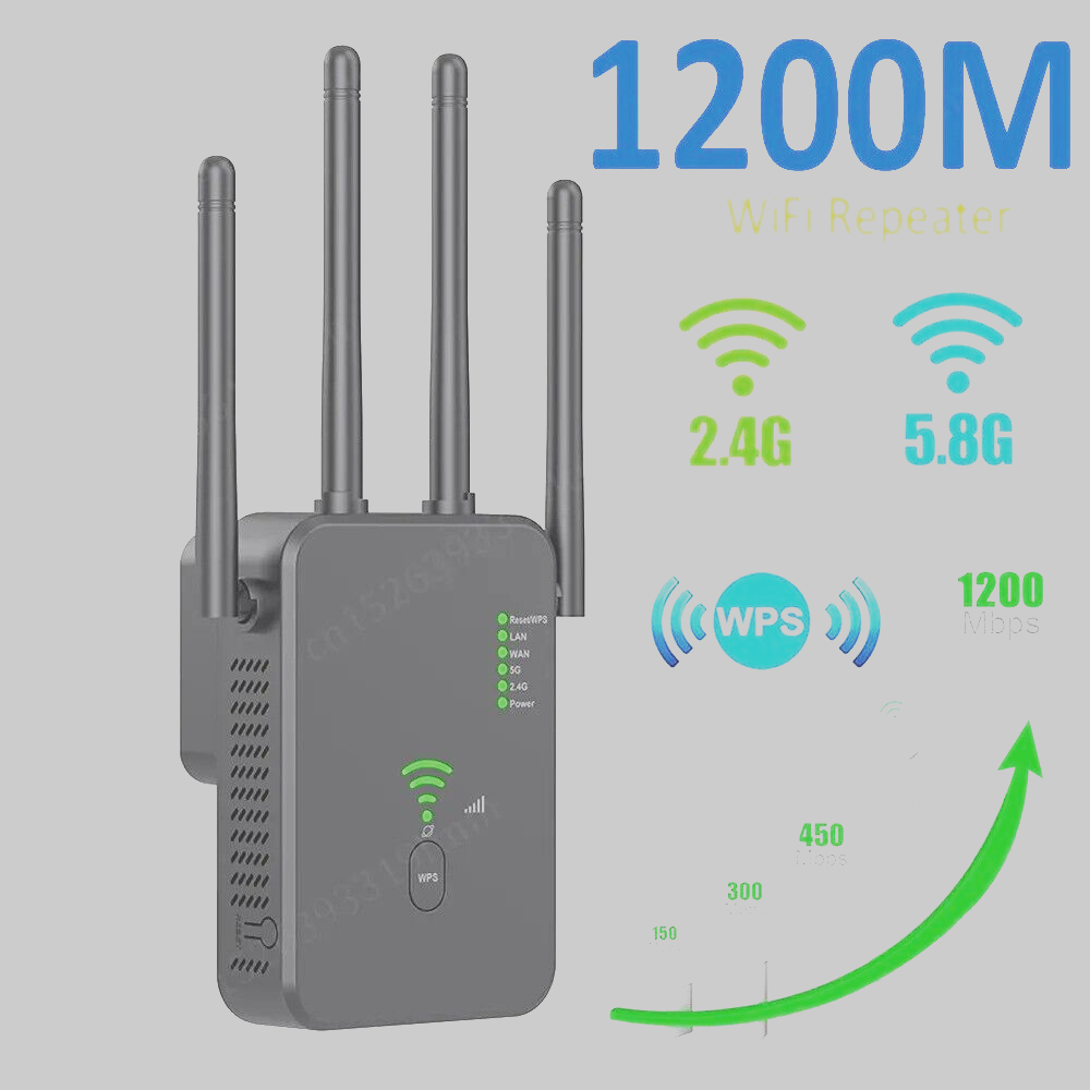 U10 5G Wireless WiFi Repeater 1200Mbps Wifi Amplifier Signal Booster  Wi-fi