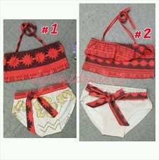 Moana Kids Toddler Girls Swimwear Swimsuit Swimming 2pc Bikini Costume Cartoon