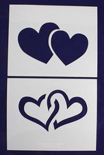 Large Heart Stencils -14 mil Mylar-2 Pc Set -8 x 10 Inches- Painting/Crafts