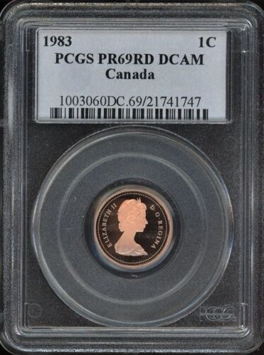 1983 Canada 1 cent PCGS PR69DCAM - Photo 1 sur 2