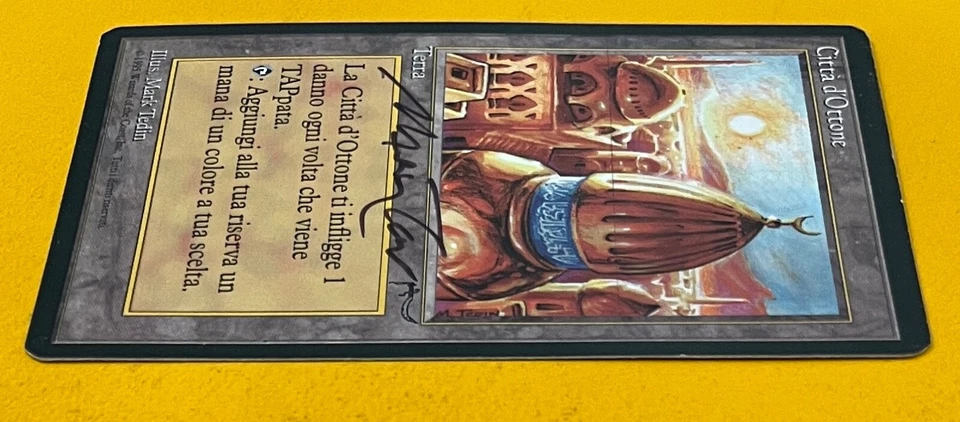 MTG CITY OF BRASS (Italian) Renaissance (Signed) (OldManMTG 008-876) - Image 4 of 4