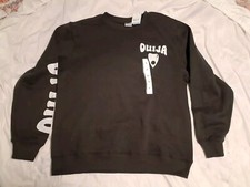 Ouija Board Long Sleeve Fleece Sweatshirt Charcoal Unisex Size Medium