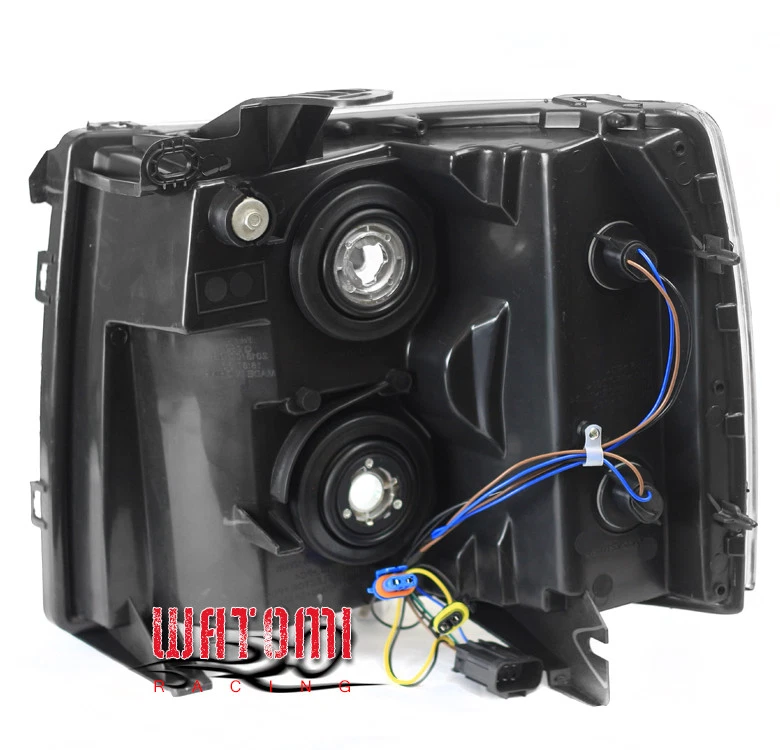 07-13 FAROS CHEVY SILVERADO 1500/14 2500/3500 HD CRISTAL LÁMPARAS NEGRO/ÁMBAR Foto 4 de 4