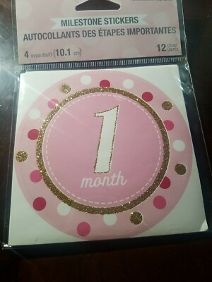 Milestone Stickers 12 Count 4 In Baby Girls 
