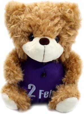 Teddy bear, BEAR'S365, February, Brown, Total length: 18cm, Polyester, Take-off