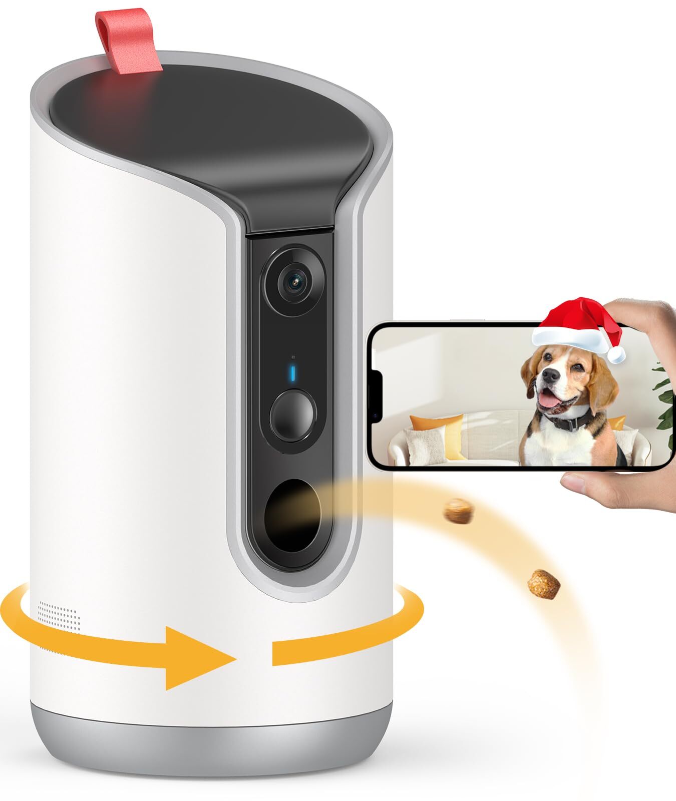 2K Pet Camera Treat Dispenser, 360°View Dog Camera with Phone App, 5G&2.4G Wi...-image