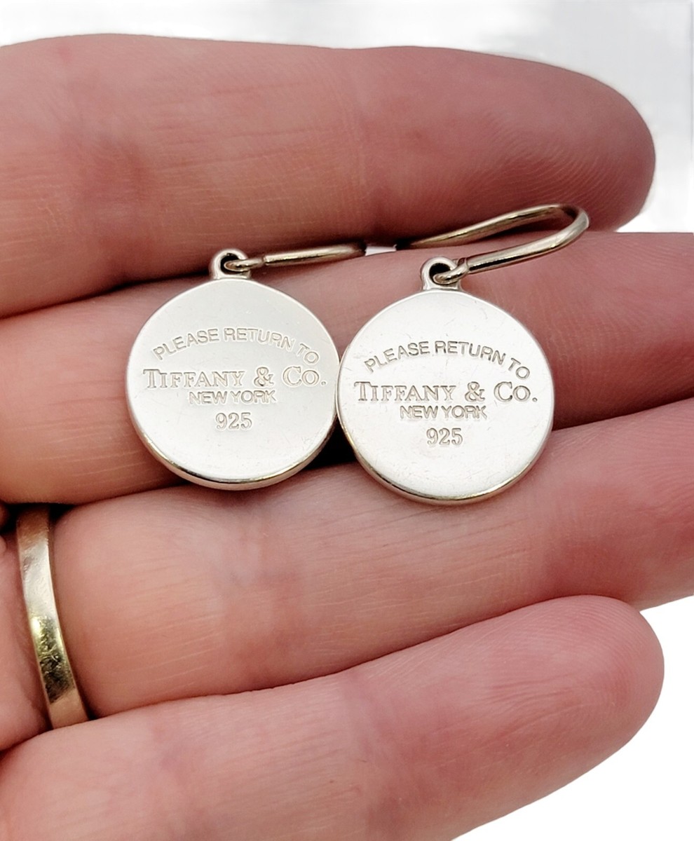 Tiffany & Co. Earrings Return to Tiffany Sterling Silver Disc