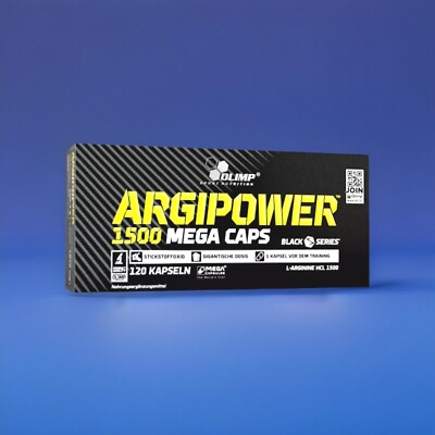 (77,30 /kg)Olimp ARGIPOWER 1500 Mega L-Arginin  HCI,  120 Kapseln(200,4g Gesamt)