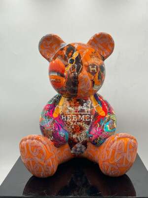 HERMES, limitierter Teddy Pop Art, Design Naor26, handsigniert, Nr. 3/26