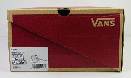 Vans Men's Sk8-Hi Desert Skulls Grape Leaf Green White shoe's Size 11.5 NEW - 第 7/7 張圖片