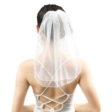CCINEE Bachelorette Party Pearl Bridal Veil, Women's Short Wedding Veils with...
