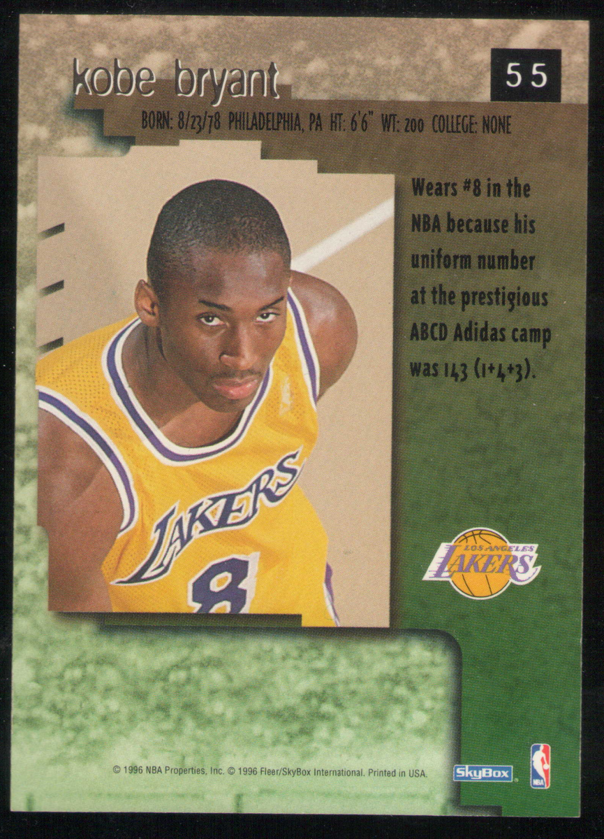 1996-97 Skybox Premium #55. Kobe Bryant. RC Rookie Los Angeles
